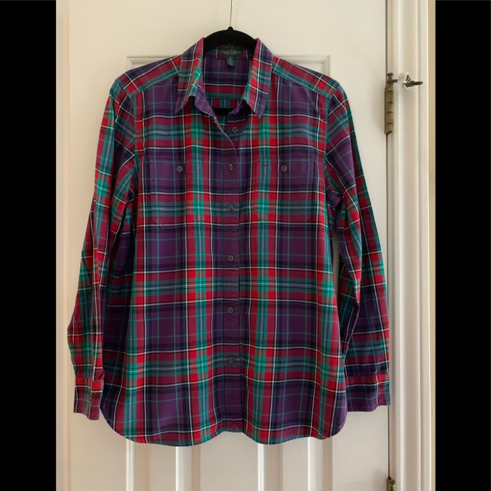 Ralph Lauren Jeans Co. Plaid Blouse
SZ L
Very Good Condition